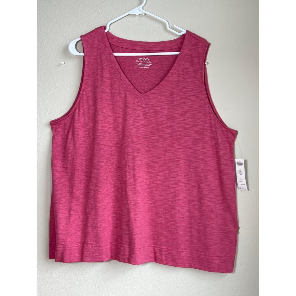 NWT Chico's 2-Piece Set: V-Neck Slub Tank & Open-Front Cardigan – SZ 4 (XXL/20)